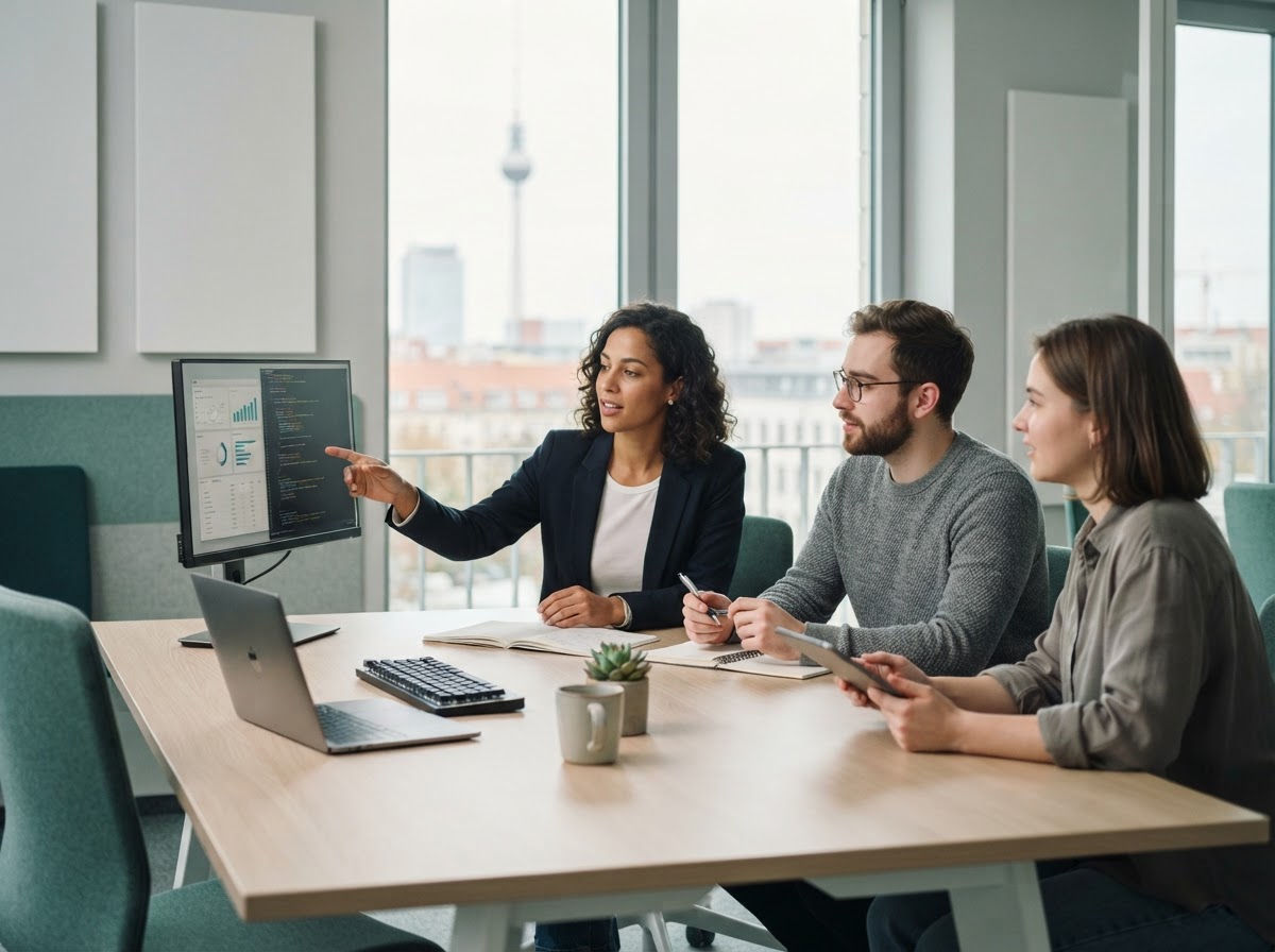 Xovave Nilixo Team bei der Analyse von Marktdaten
